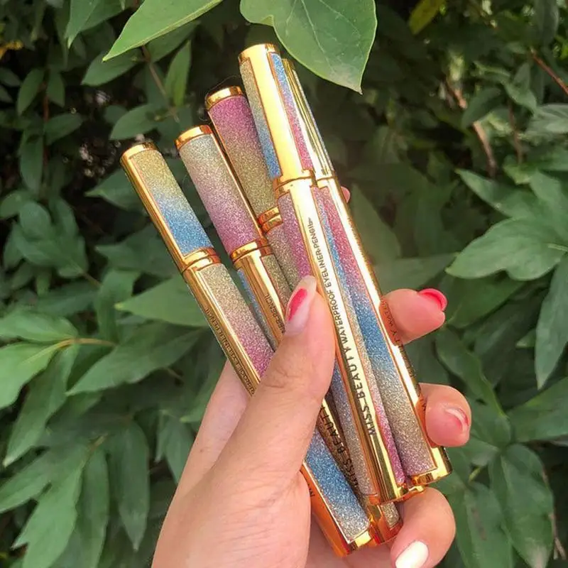 

Thick Lengthening Waterproof Fast Dry Eye Shadow Self Four-pointed Eyeliner Liquid Dense Diamond Brush Head Pencil Adhesive H4L5