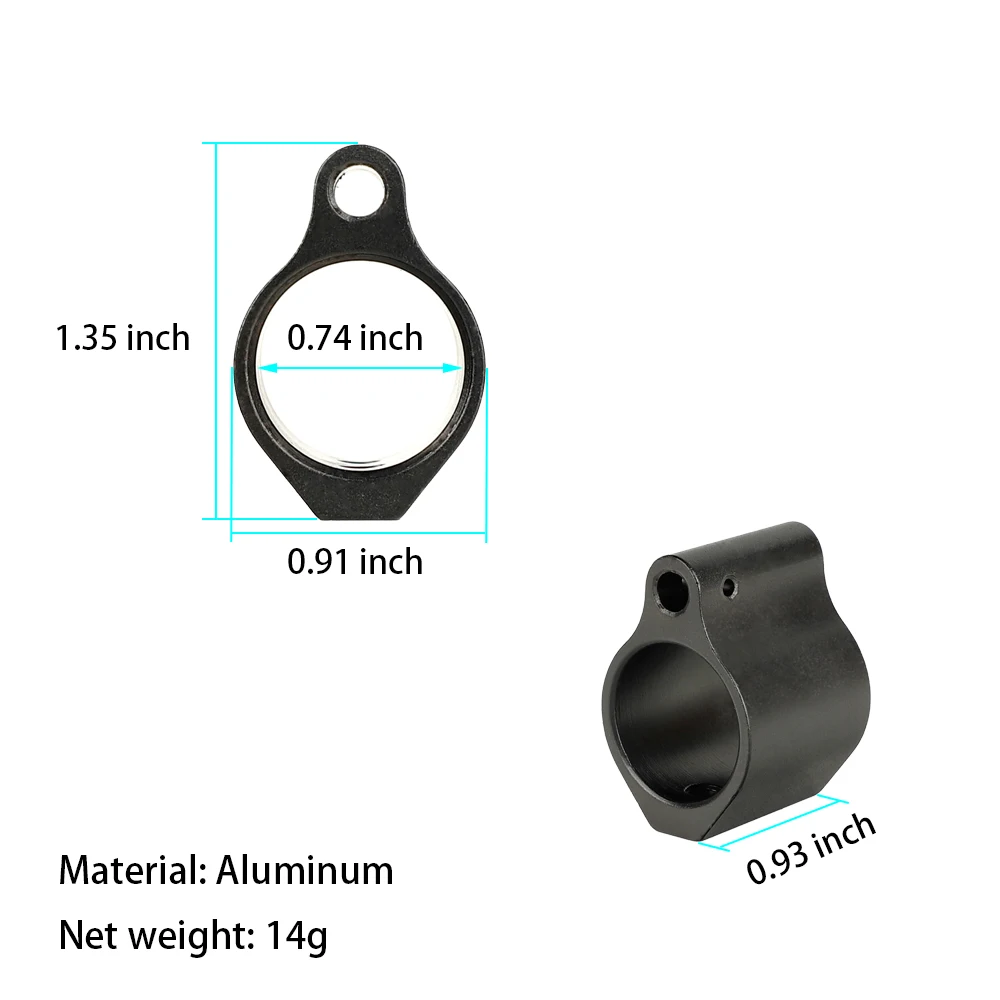 Тактический микрогазовый блок ohhunt 750 низкопрофильный Установочный винт из