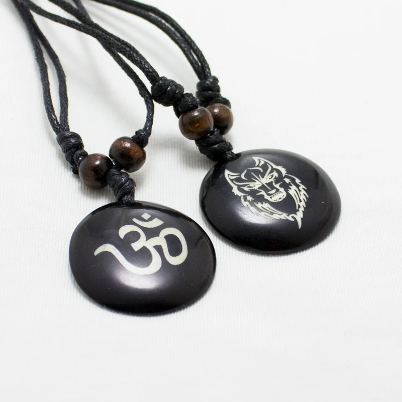 АУМ Ом буддийские индуизм йога Индия кости яка вырезка амулет подвеска