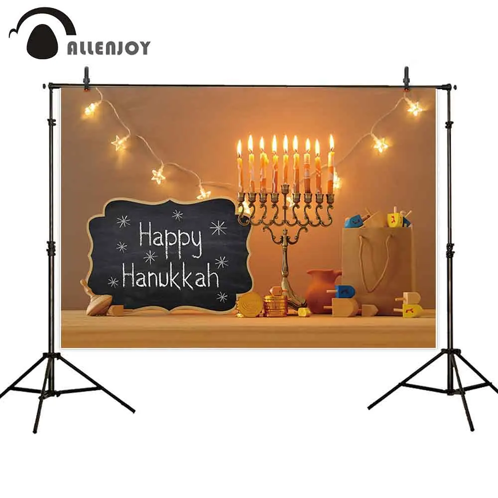 Allenjoy фон для фотосъемки еврейский праздник Hanukkah menorah канделябр светильник dreidel