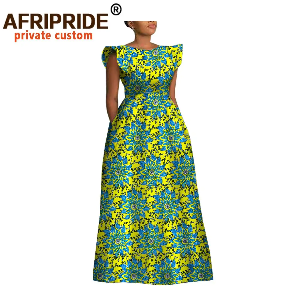 Африканские платья для женщин дашики принт анкары короткий рукав круглый вырез