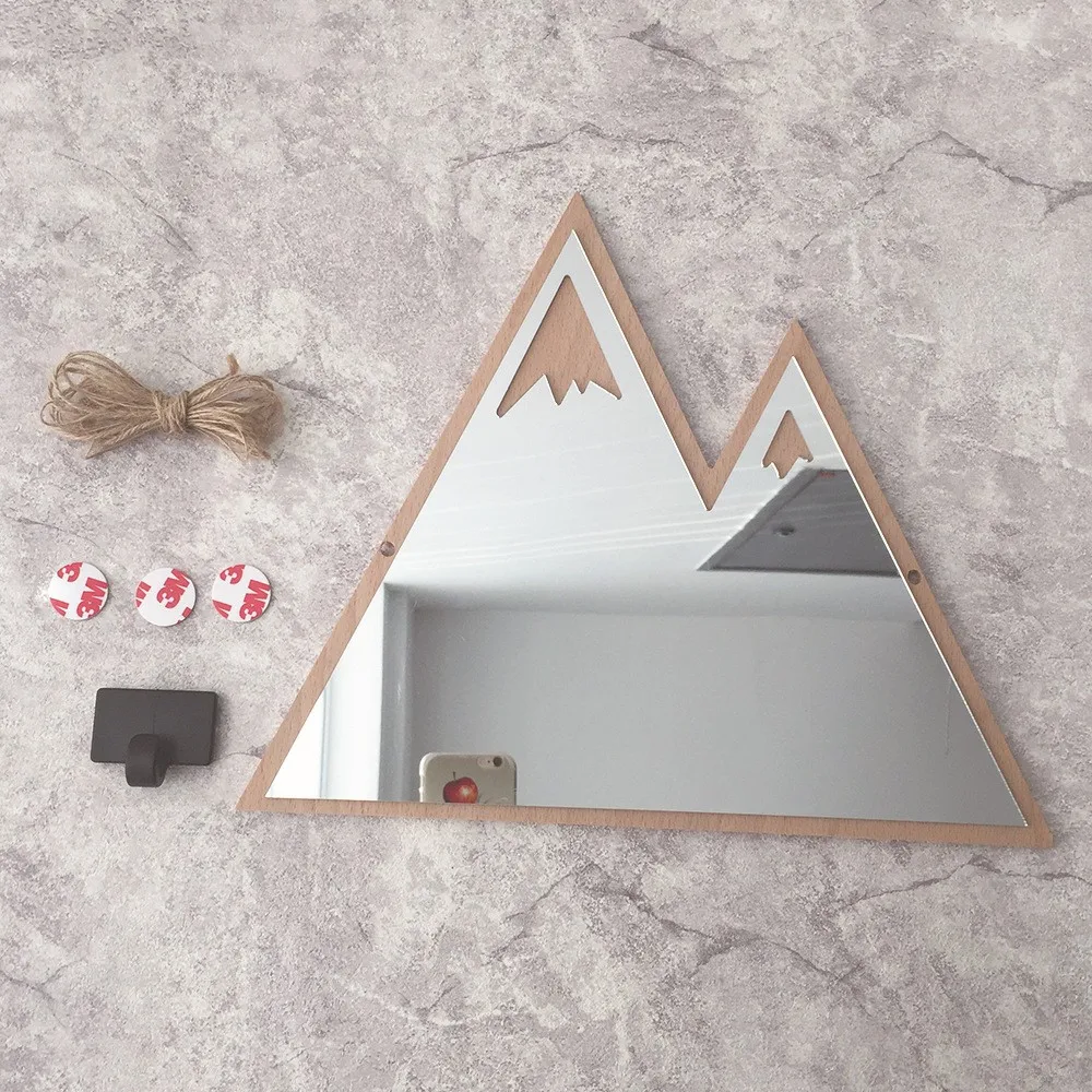 11x9 дюймов креативные горные акриловые зеркальные наклейки на стену DIY можно