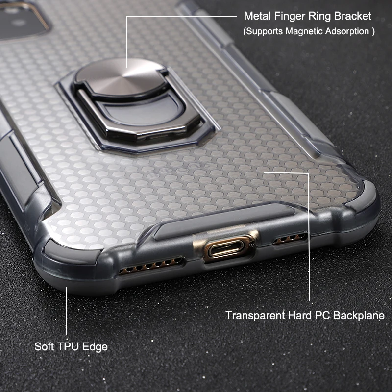 Роскошный армированный Прозрачный чехол для iPhone 11 Pro X XS Max XR 8 7 6 6s Plus из мягкого ТПУ