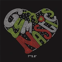 2pc gymnastic heart strass applique hot fix motif iron on crystal transfers hot fix rhinestone designs iron on transfer patches