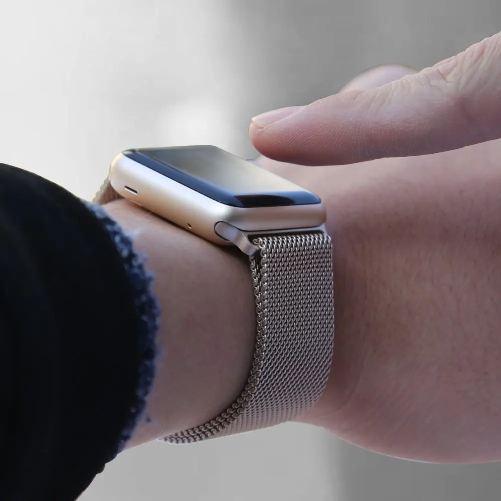 Миланская петля браслет из нержавеющей стали для Apple watch 1 2 3 42 мм 38 мм металлический ремешок для iWatch серии 4 5 40 мм 44 мм браслет