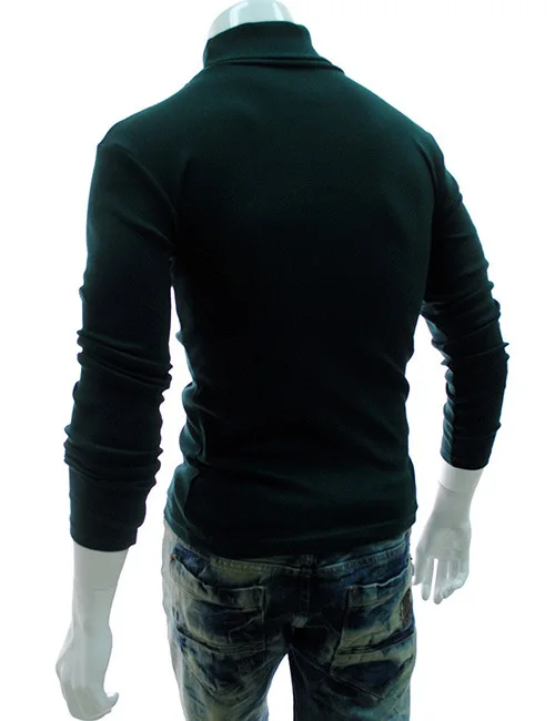 Autumn Winter Thick Warm Sweater Men Turtleneck Men's Slim Fit Pullover Sweaters Knitwear High Neck Jumper Male Tops | Мужская