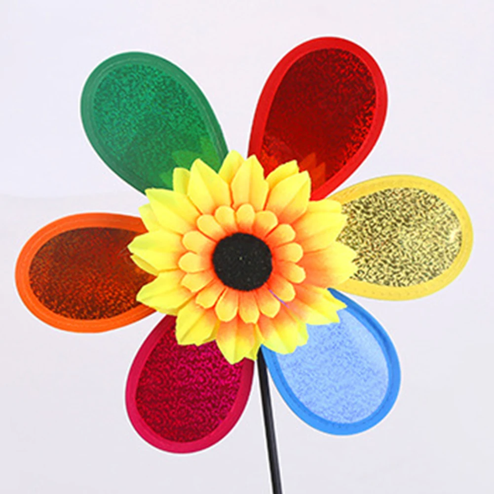 Funny Toy DIY Colorful Jumpsuits Sunflower Windmill for Children Outdoor Activities and Garden Decor Gift For Kids |