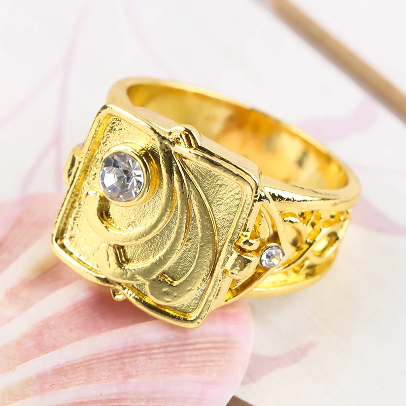 

2021 Trend Gold Secret Room Open Rings for Women Men Punk Coffin White Zircon Stone Flower Ring Modern Party Jewelry Gift