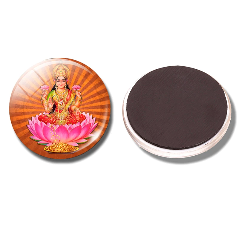 As shown Магнит на холодильник Lakshmi, наклейка на холодильник Будда, декоративные магниты на холодильник Bodhisattva God Amuleto, художественный религиозный домашний декор - Цвет: As shown