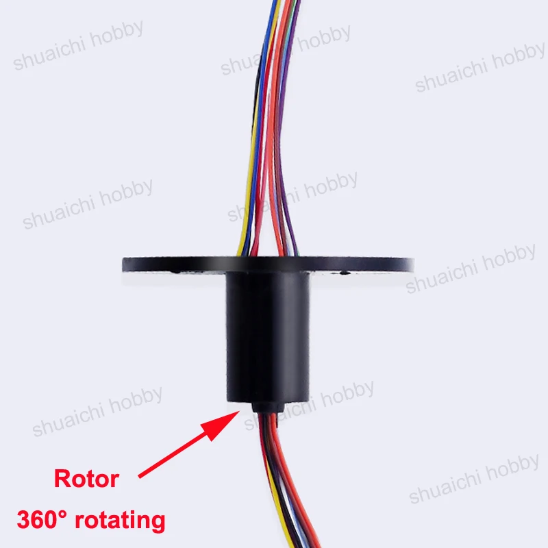 

Dia 12.5mm 12CH 2A Micro Conductive Slipring 360 Rotating Connector Joint Motor Driven Collecting Ring for Model Mechanical