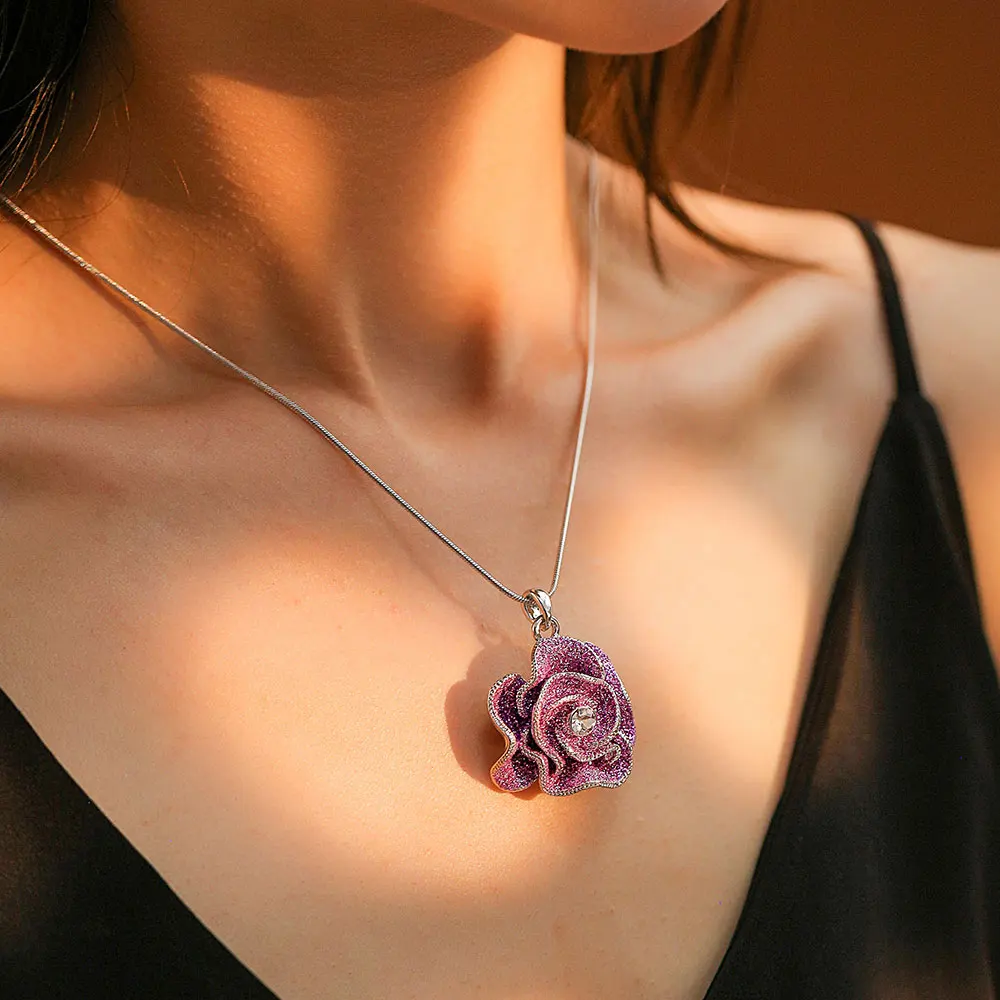 Набор украшений для женщин Viennois набор фиолетового цвета стразы в виде цветка