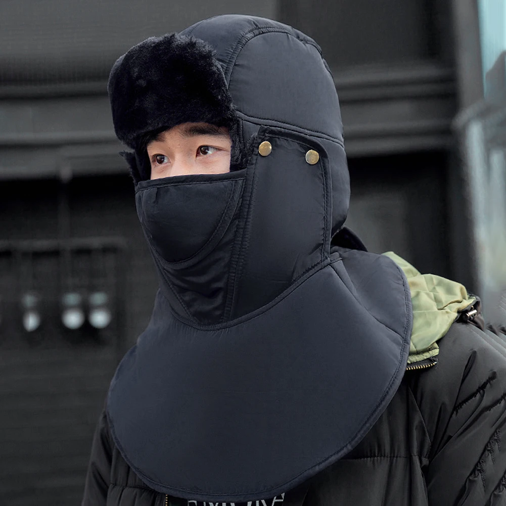 Зимние теплые флисовые шапки бини для мужчин бандана с черепом теплая Балаклава