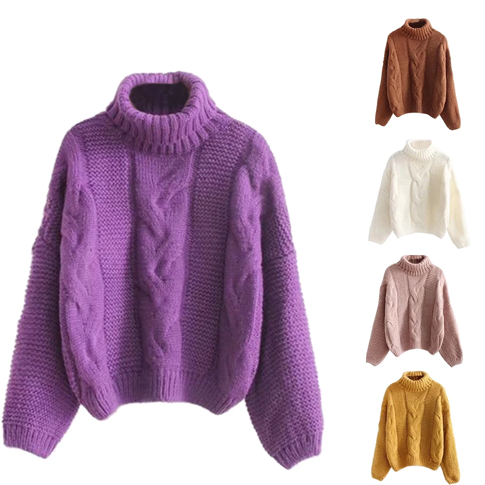 Autumn Winter Women Fashion Sweater Basic Female Pullover Batwing Sleeve Solid Color Femme Casual Knitted Streetwear | Женская одежда