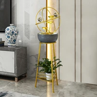 gy modern metal high end work art decoration living room flower stand fountain water nordic room humidifying creative waterscape