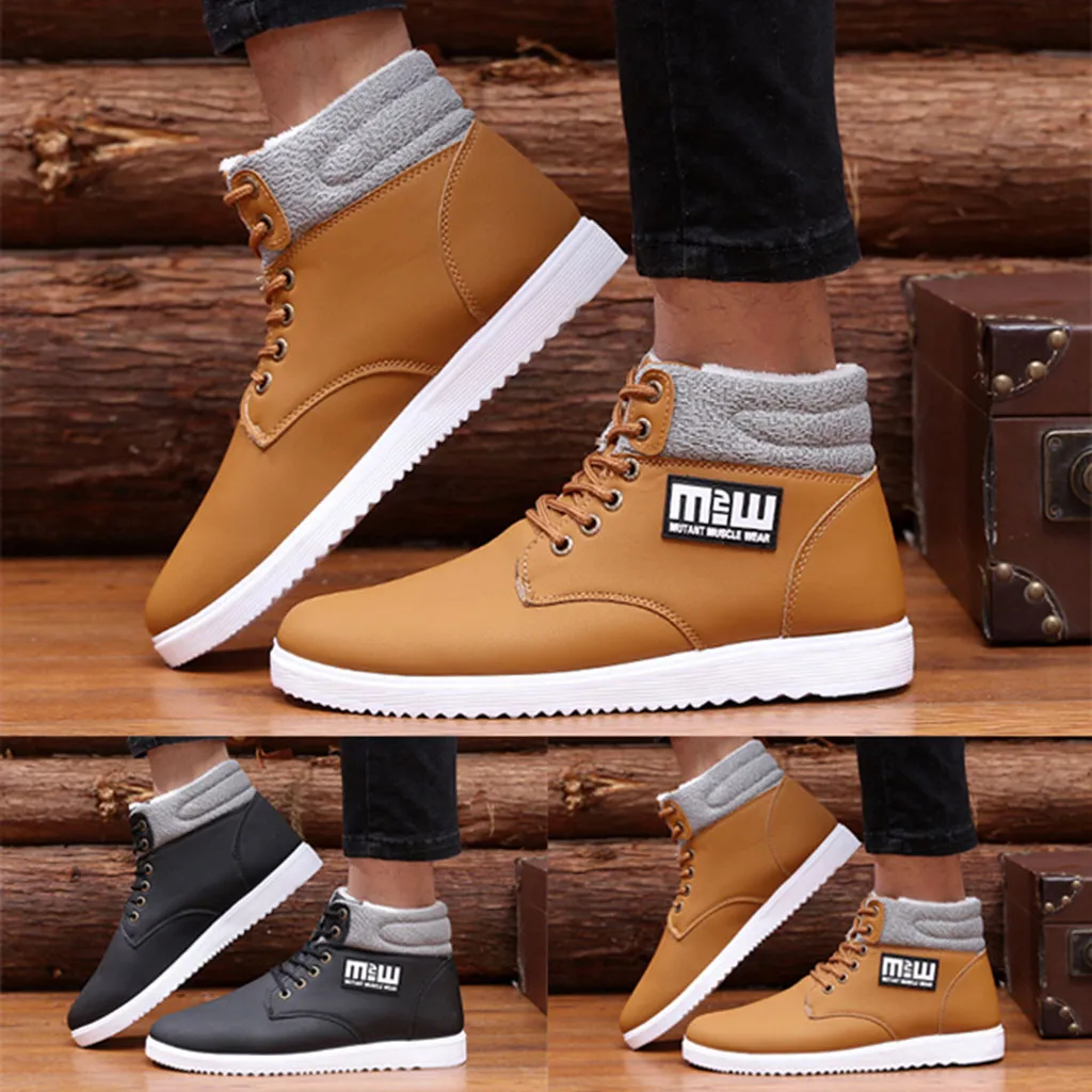 JAYCOSIN/ботинки осень зима Мужская Уличная одежда нескользящая обувь в стиле ретро