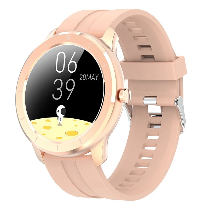 T6 Full Contact Round Sn Smart Watch for Men IP68 Waterproof Blood Pressure Oxygen Smartwatch Women(Pink) | Электроника