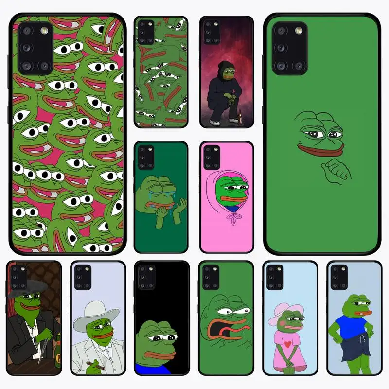 

Funny Cartoon Frog Phone Case for Samsung A 51 30s 71 21s 10 70 31 52 12 30 40 32 11 20e 20s 01 02s 72 cover