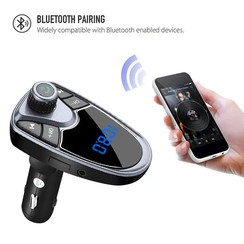 Bluetooth беспроводной автомобильный комплект FM-трансмиттер MP3-плеер зарядное