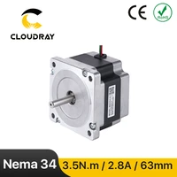 nema 34 stepper motor 80mm 2 phase 3 5n m 2 8a stepper motor 4 lead cable for 3d printer cnc engraving milling machine