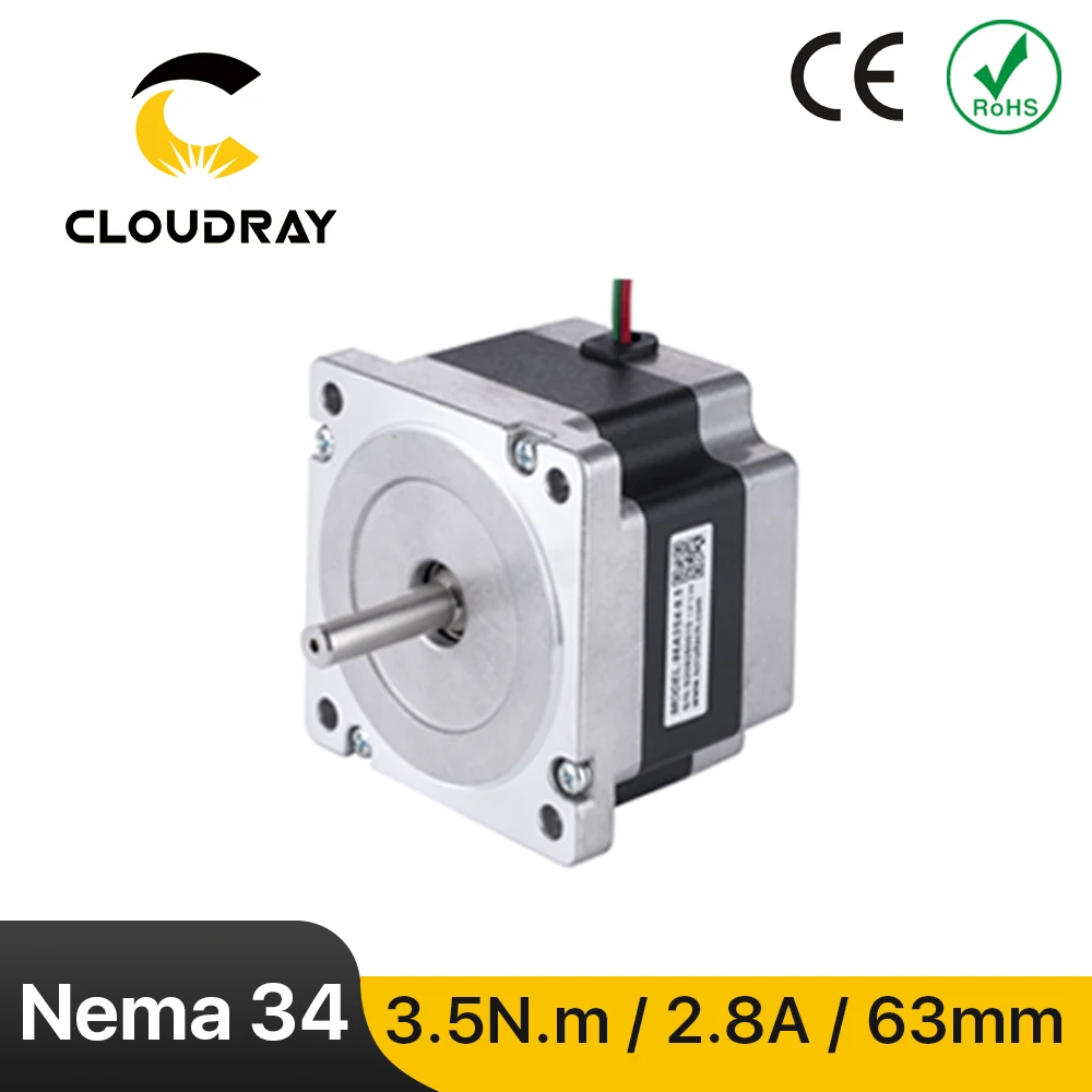 Шаговый двигатель Nema 34 80 мм 2-фазный 3 5 нм 2 8 А 4-проводной кабель для 3D-принтера