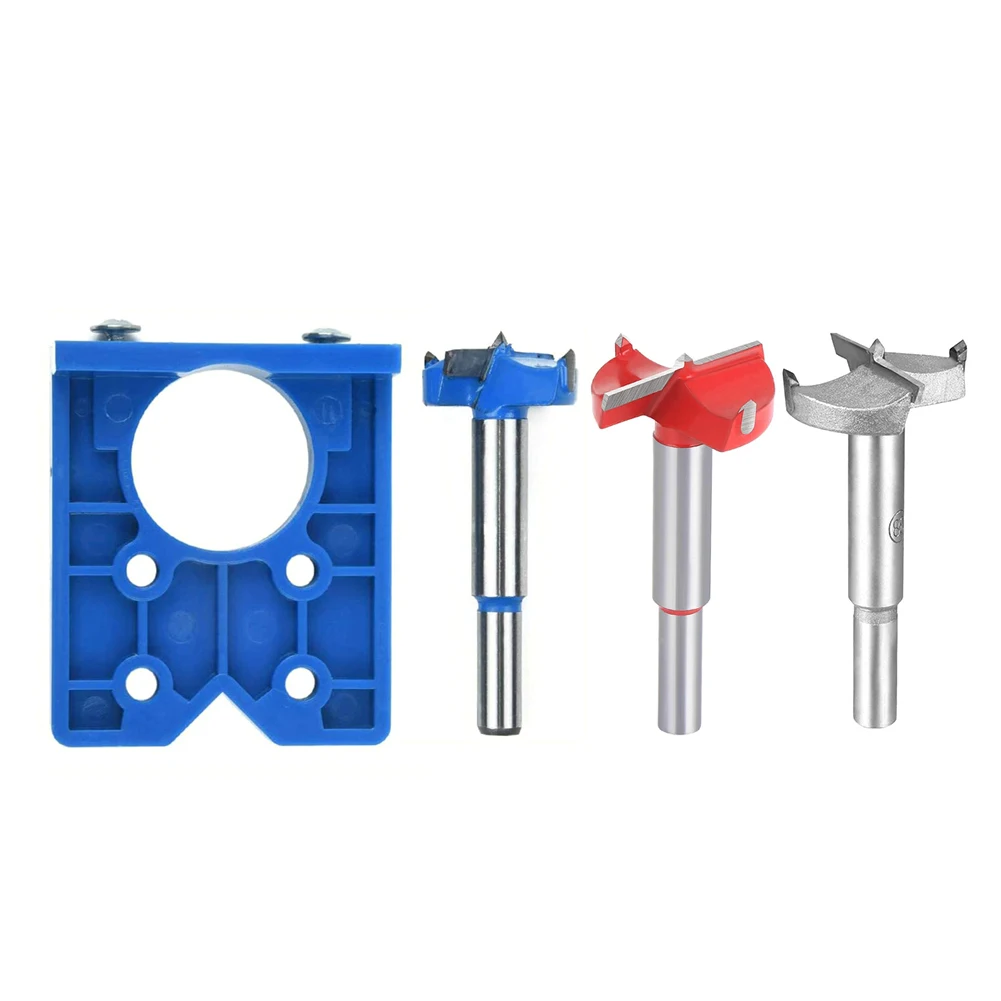 

35mm Hinge Drilling Jig Concealed Hinge Hole Drilling Guide Locator + Drill Bit Set Woodworking Hole Opener Door Cabinet Tools