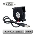 2 шт. Gdstime DC 5 В USB вентилятор охлаждения 50 мм x 15 мм 5015 машина Equitment вытяжной охладитель 5 см