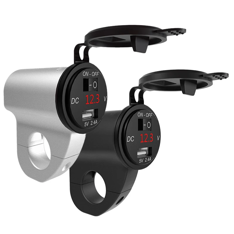 Водонепроницаемый USB-вольтметр из алюминиевого сплава с цифровым дисплеем и