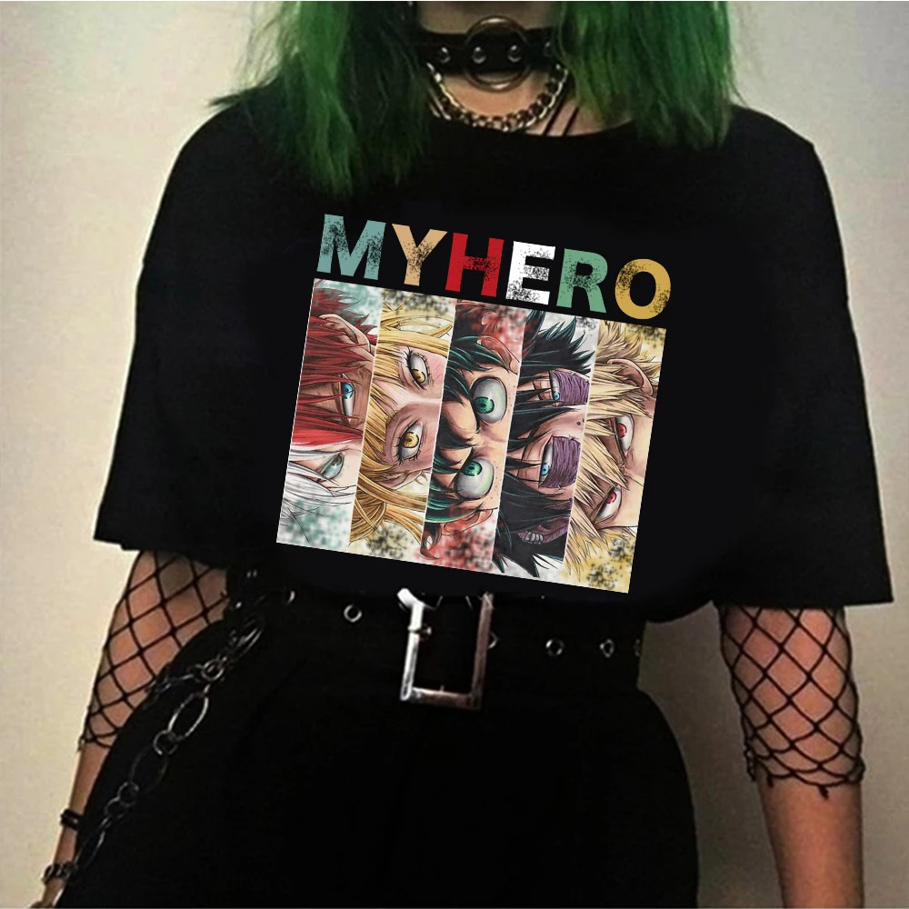 Мой герой academic Bakugou Deku шото Тодороки глаза аниме топы Harajuku футболка|Мужские