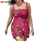 Женское платье без рукавов с Африканским принтом и маленькими звездами