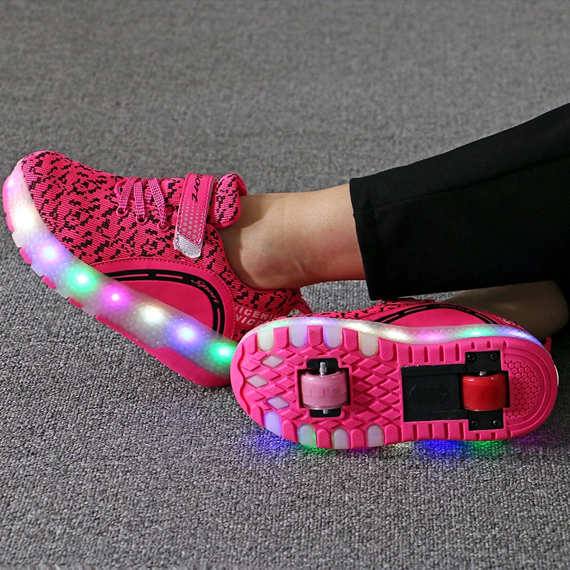 

Sneakers with Wheels for Girls Kids Light Up Shoes Children Led Shoes Boys Girls Glowing Luminous Sneakers Boy Fashion Shoes