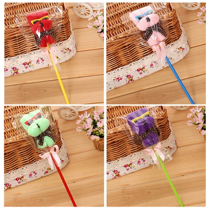 10 шт. мультяшная микрофибра полотенца плотная Горячее предложение собака торт