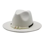 Фетровая Шляпа Fedora Hawkins, фетровая Кепка с широкими полями, женская шапка Trilby, женская шляпа для джазовой церкви, крестного отца, шляпы сомбреро, кепка s 56-60 см