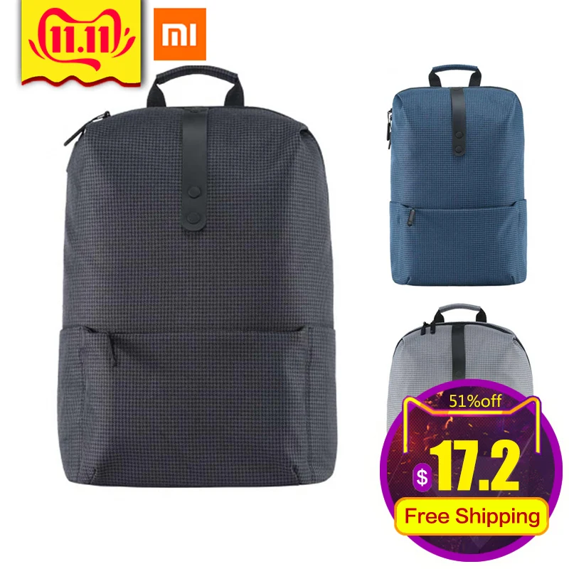 Модный школьный рюкзак Xiaomi, 600D полиэстер, прочные сумки для 15,6 дюймового ноутбука