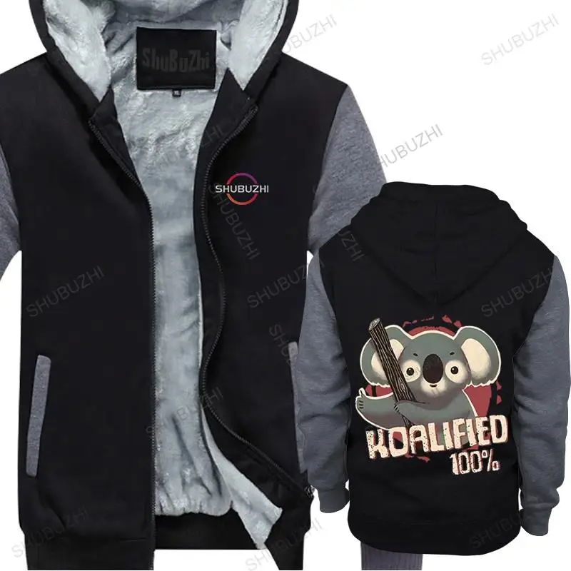 

Funny Koala Bear Koalified warm hoody Homme Pre-shrunk Cotton winter sweatshirt Animal Casual Fashion thick hoodie Clothes