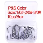 10 шт.партия рыболовный Тройной Крючок, черные острые тройные Крючки, рыболовный крючок из нержавеющей стали, рыболовное снаряжение для ловли карпа, окуня