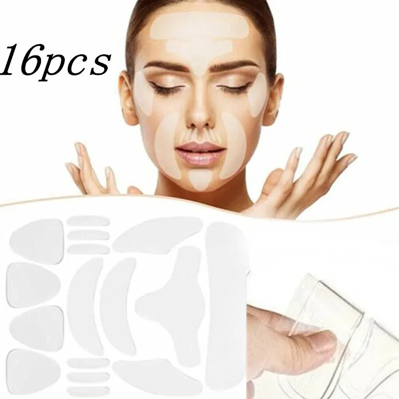 

Reusable Silicone Wrinkle Removal StickerAnti Aging Skin PadsForehead Neck Line Remover Eye Patches Facial Lifting Strips Set