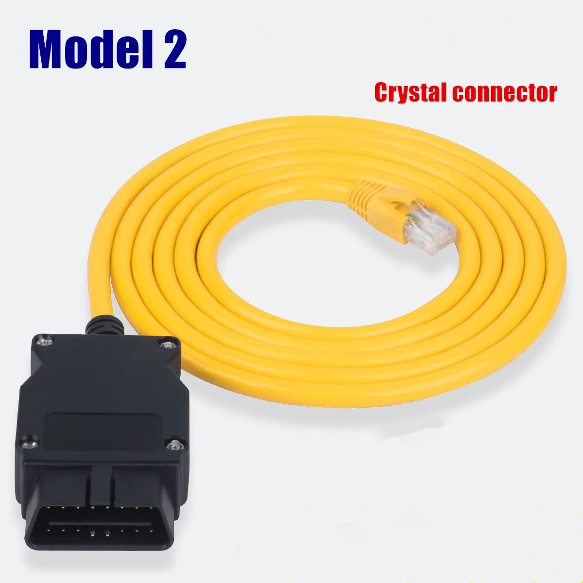 

OBD2 16Pin Interface ENET Data Cable For BMW Ethernet RJ45 Metal Connector ESYS 3.23.4 V50.3 Data E-SYS ICOM Coding F-Serie