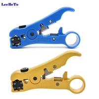 round or flat utp cat5 cat6 wire coax coaxial stripping tool universal cable stripper cutter stripping pliers tool for network