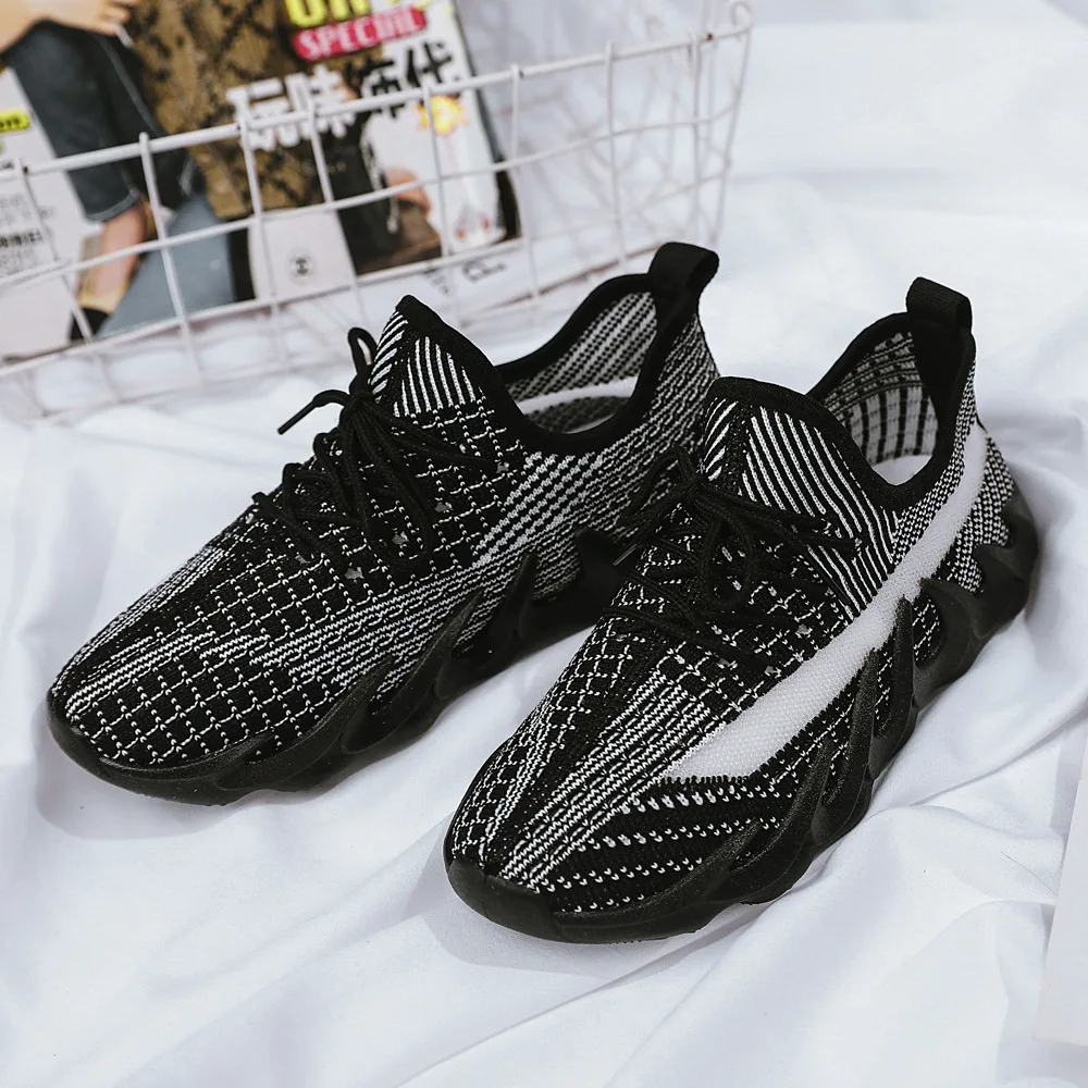 

Flying Woven Sports Shoes Women 2021 New Fashion Lightweight Running Women's Shoes Breathable Mesh Casual Shoes Women Lace-up
