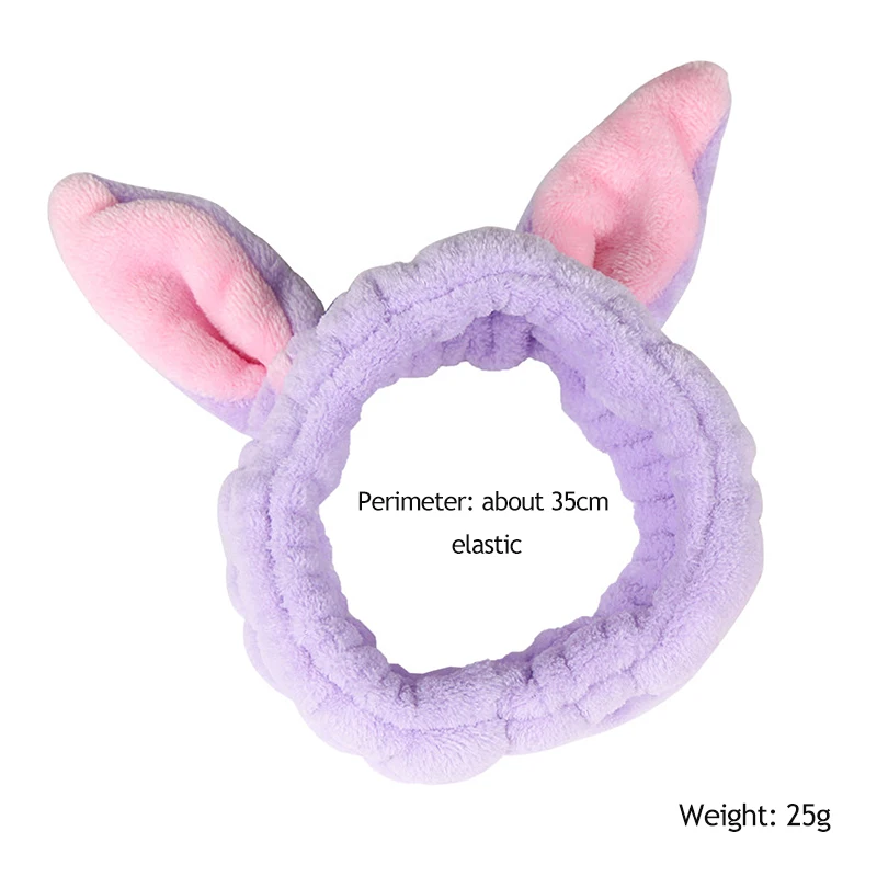 Новая мягкая лента для волос с кроличьими ушками милая Женская головной убор
