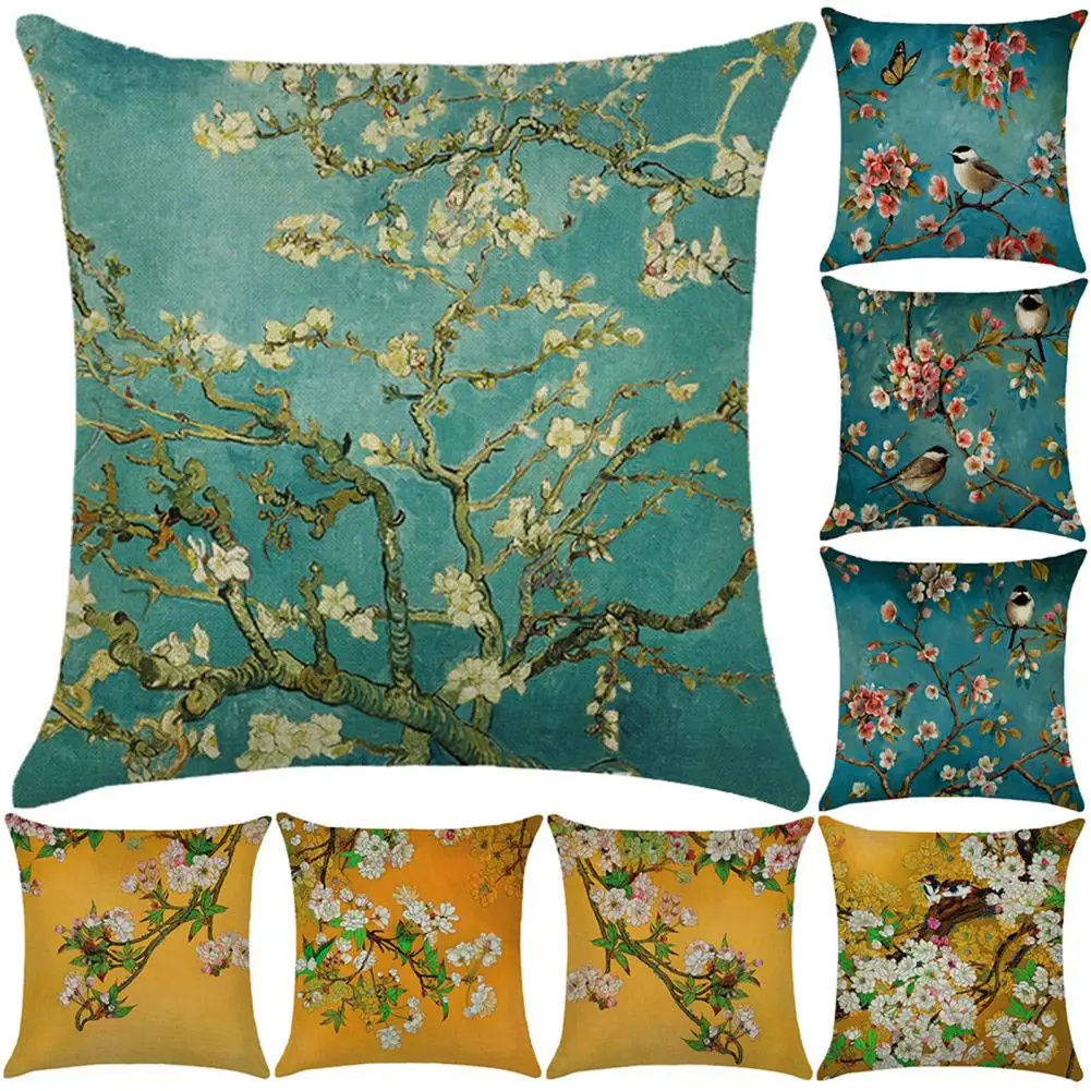 

Couch Pillow Cases Wear-resistant Washable Durable Flower Pattern Sofa Cushion Protector Cafe Home breathable Sofa Car Decor