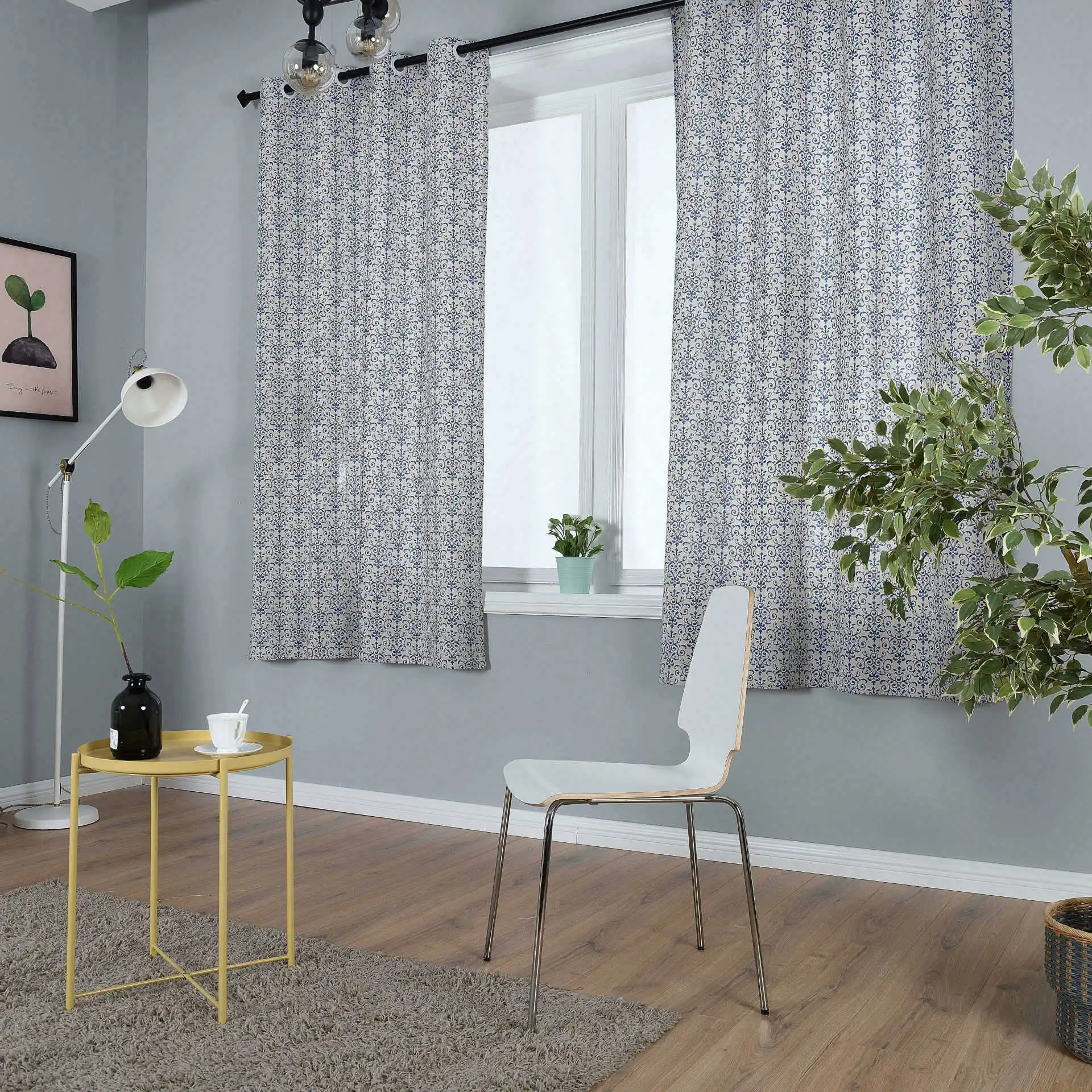 

Yaapeet 1pc Retro Cotton Linen Window Curtains for Living Room Blackout Curtains Pretty Pastoral Window Decoration Home Decor