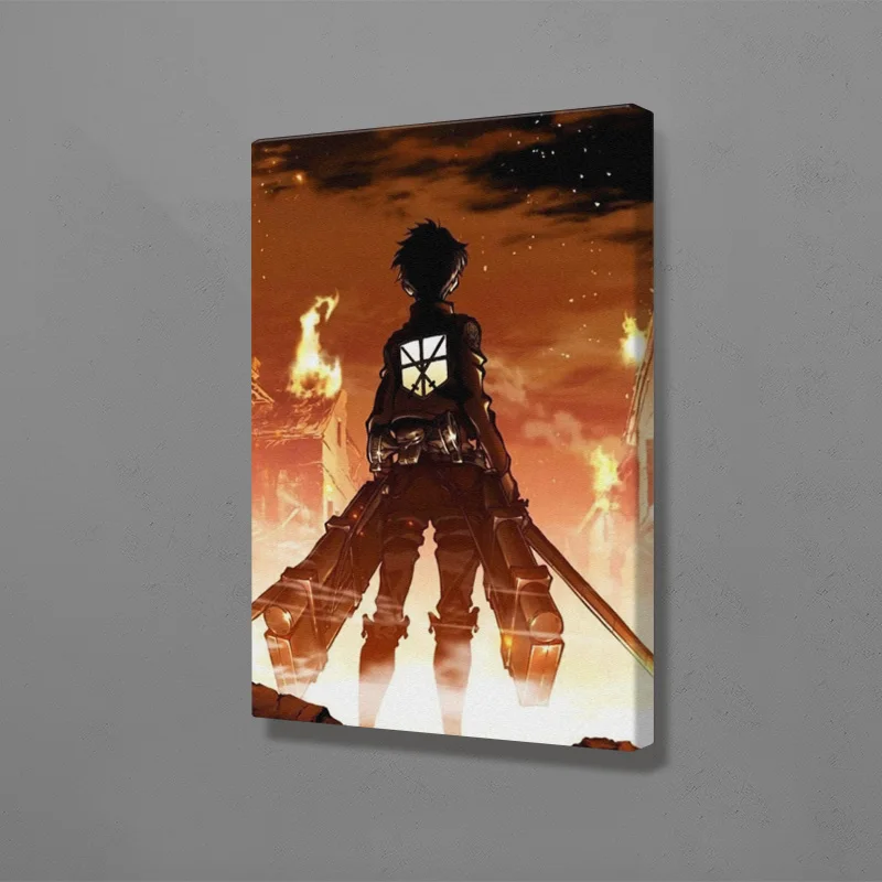 Плакат Эрена джейгер атака на Титанов украшение стену в стиле аниме Декор для