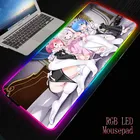 Игровой коврик для мыши Mairuige Rem Re Zero Anime Girl RGB, большой компьютерный коврик для мыши со светодиодный Ной подсветкой, коврик для клавиатуры