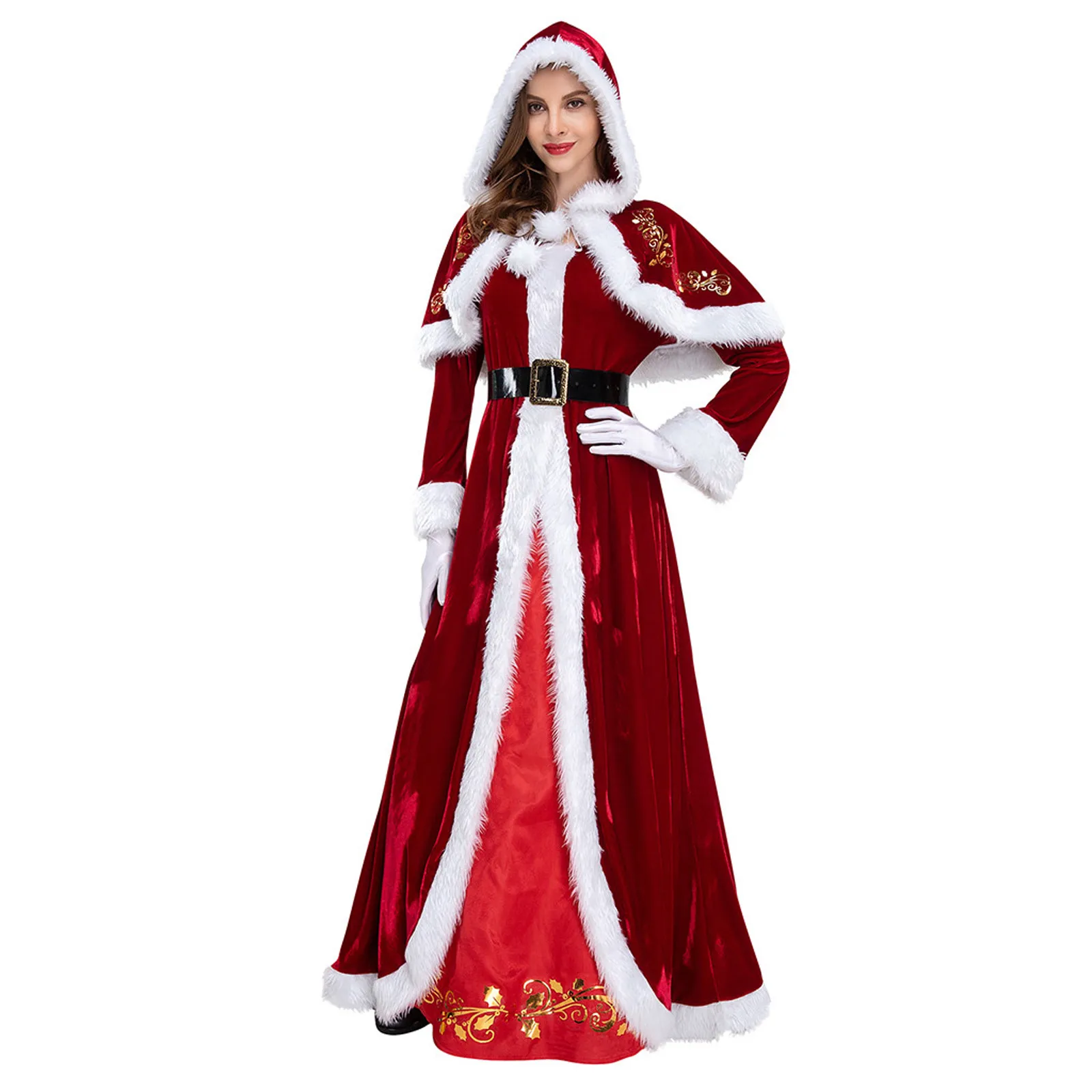 

2021 Winer Dress Women Christmas Cosplay Autumn Fashion Dresses Princess Vintage Style Midi Dress Party Evening Женское Платье