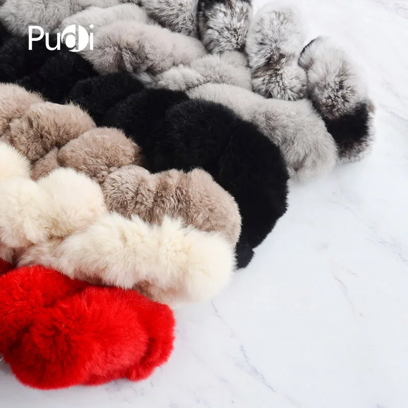 Aorice SF812 Для женщин шарф из натурального кроличьего меха Теплые зимние с мехом