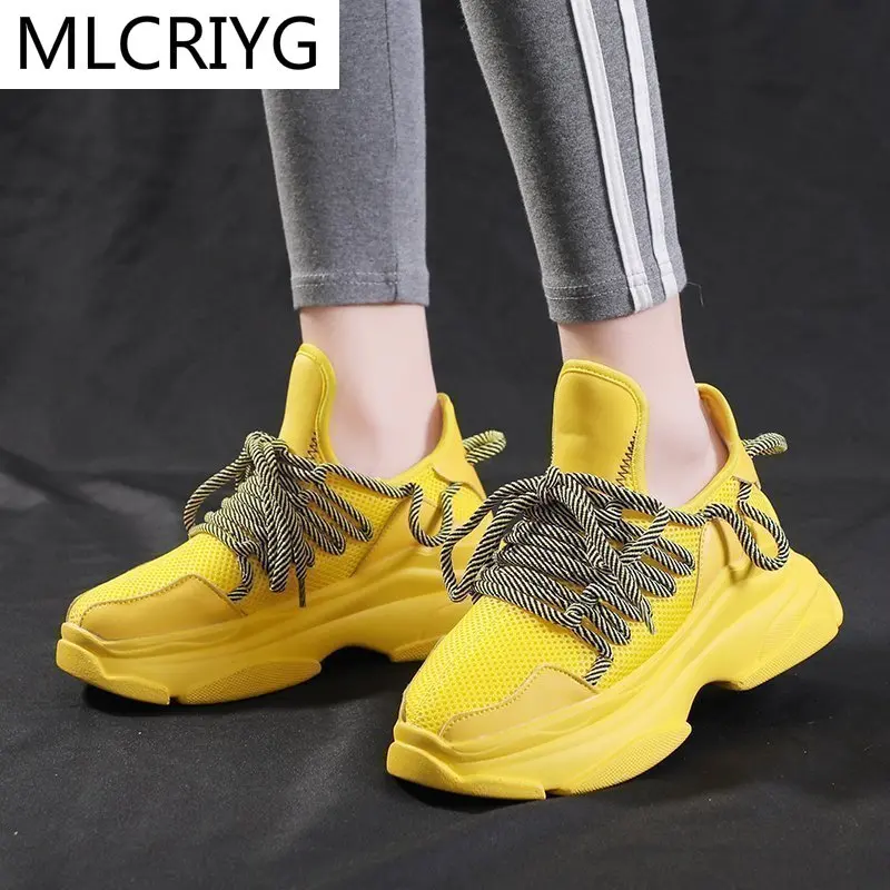 

Кроссовки женские на шнуровке, Вулканизированная подошва, сетчатые дышащие, удобная повседневная обувь, весна 2021