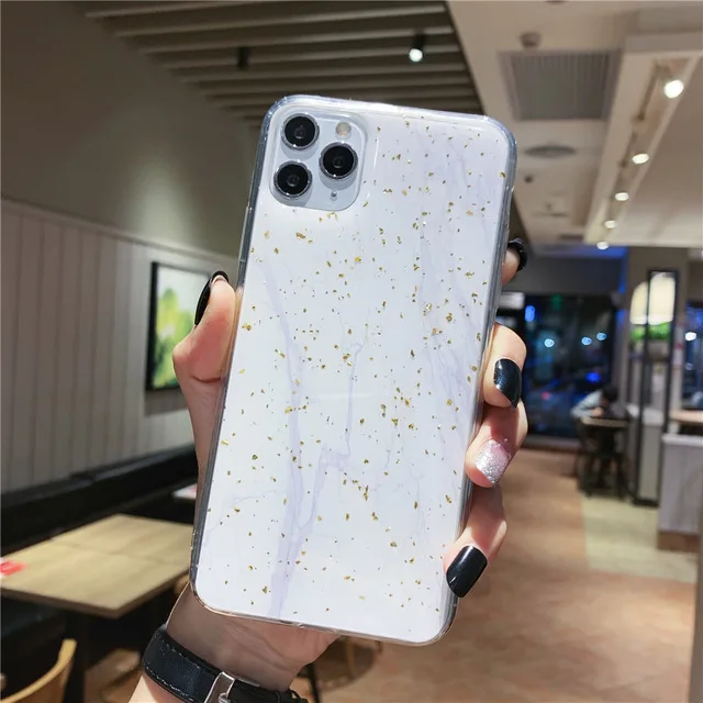 AC8796 Lovebay чехол для телефона для iPhone 11, 6, 6 S, 7, 8 Plus, X, XR, XS, Max, роскошный блестящий Мягкий ТПУ с золотой фольгой и мрамором для iPhone 11 Pro Max - Цвет: AC8796
