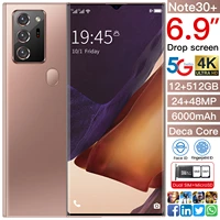 2021 new 5g ultra thin true fingerprint unlock smartphone 12512gb for samsung galaxy note30 mobile phone huawei cellphone
