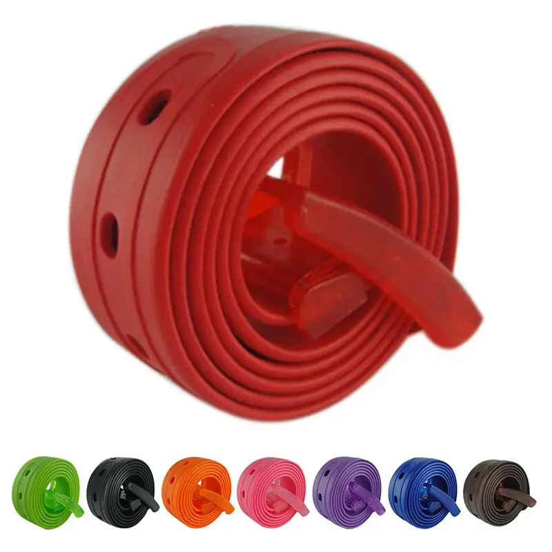 Мужской женский силиконовый ремень резиновая пластиковая пряжка простой